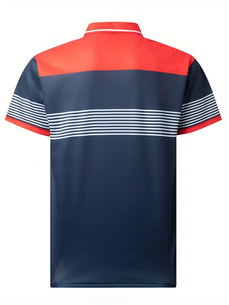 Camisete polo masculino elegante – tecido respirável e de secagem rápida