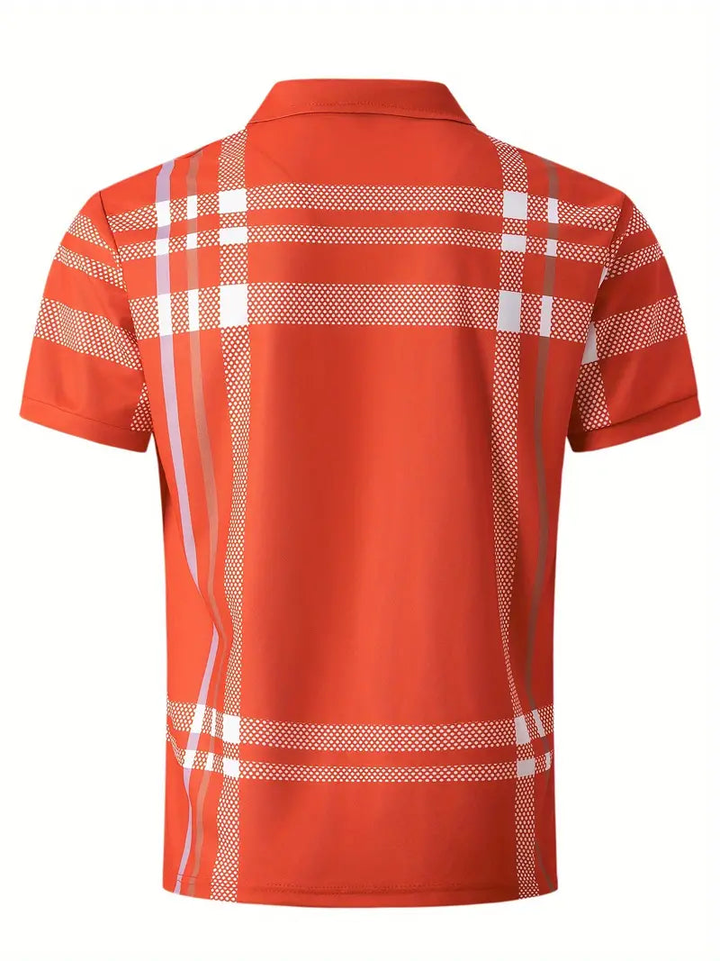 Camisete clássica de ajuste regular respirável, camiseta casual masculina com decote em v manga curta