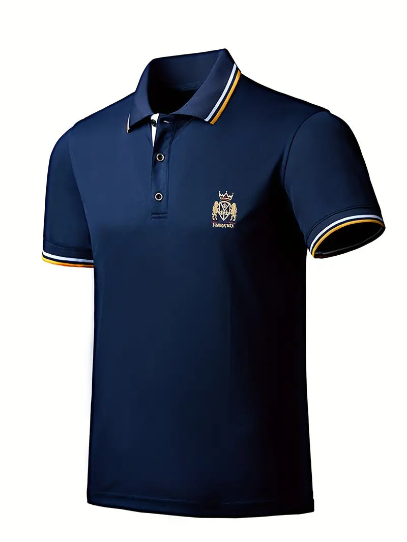Camisa masculina de manga curta – ajuste confortável para o trabalho e uso diário