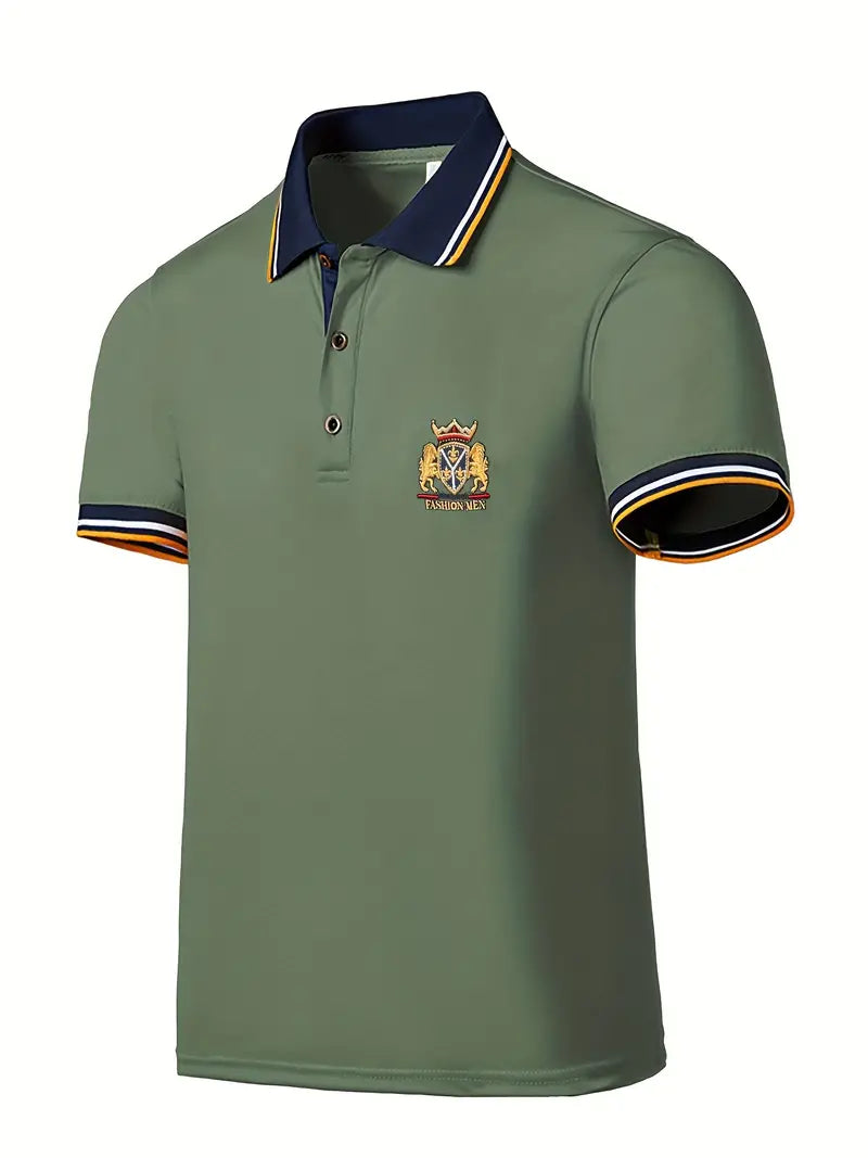 Camisa masculina de manga curta – ajuste confortável para o trabalho e uso diário