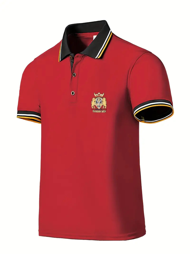 Camisa masculina de manga curta – ajuste confortável para o trabalho e uso diário