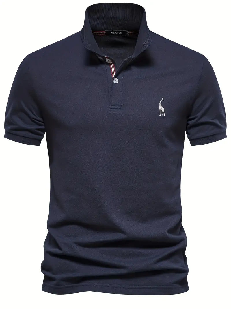 Camisa de manga curta masculina de bloco de cores, para lazer e esportes