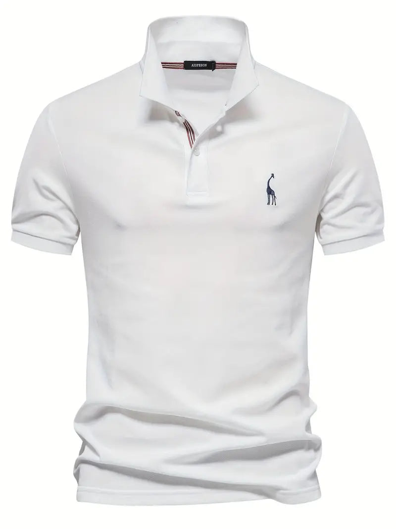 Camisa de manga curta masculina de bloco de cores, para lazer e esportes