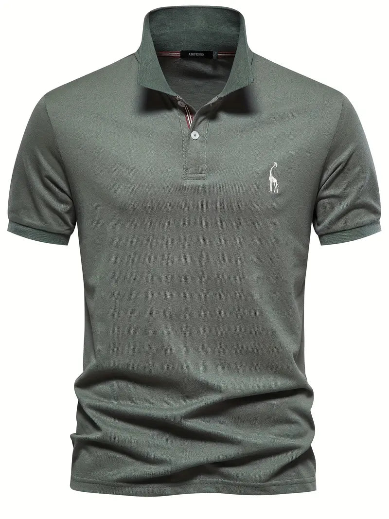Camisa de manga curta masculina de bloco de cores, para lazer e esportes