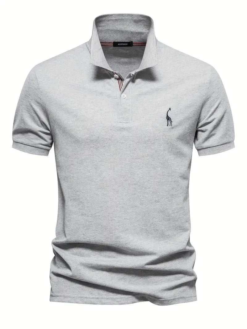 Camisa de manga curta masculina de bloco de cores, para lazer e esportes
