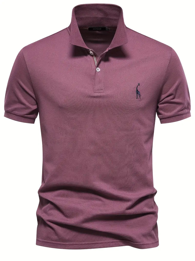 Camisa de manga curta masculina de bloco de cores, para lazer e esportes