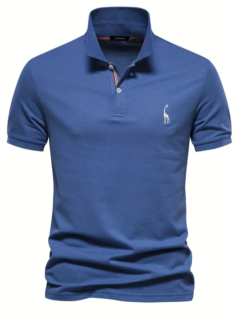 Camisa de manga curta masculina de bloco de cores, para lazer e esportes