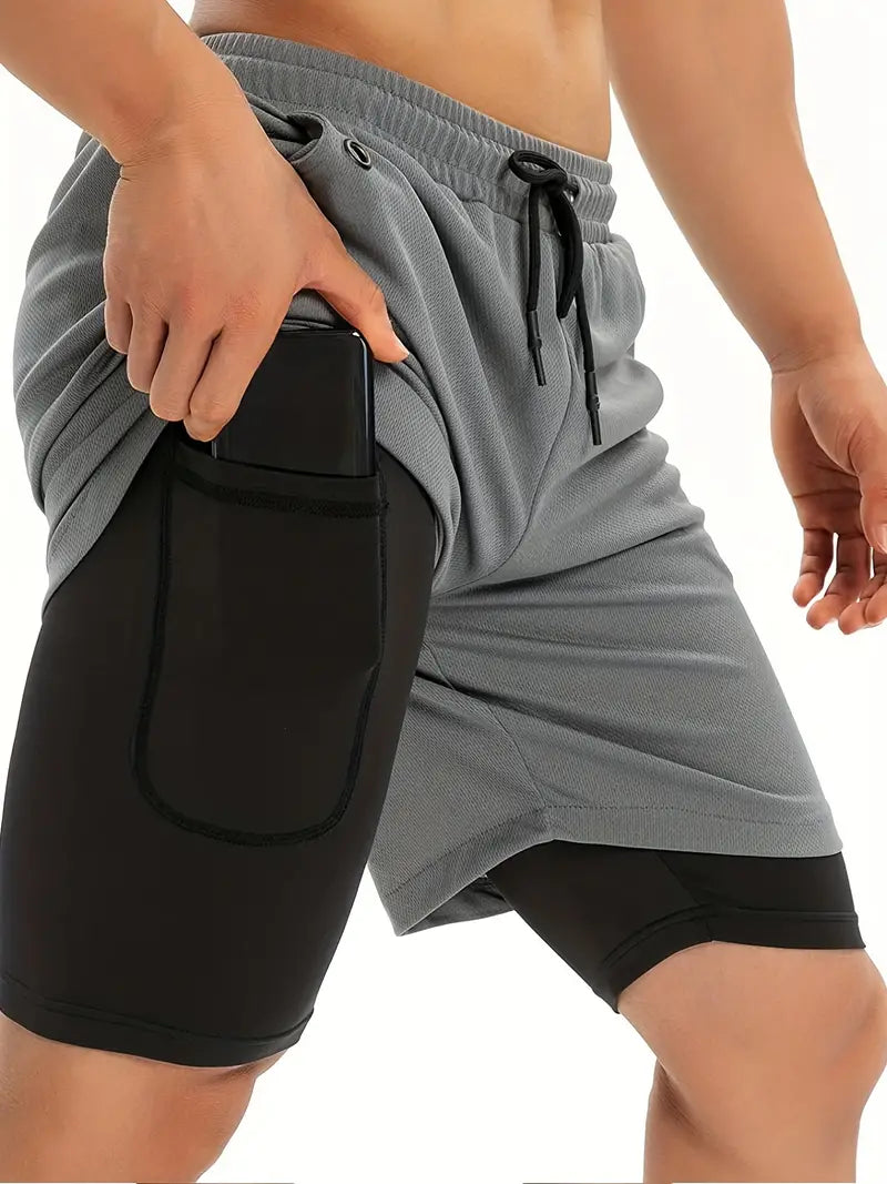 Shorts de academia masculinos Roupas de treino atléticas para homens Shorts de secagem rápida com bolsos com zíper