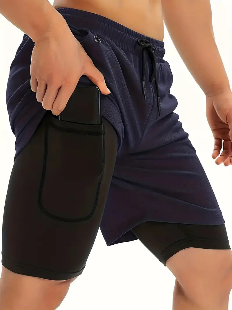 Shorts de academia masculinos Roupas de treino atléticas para homens Shorts de secagem rápida com bolsos com zíper