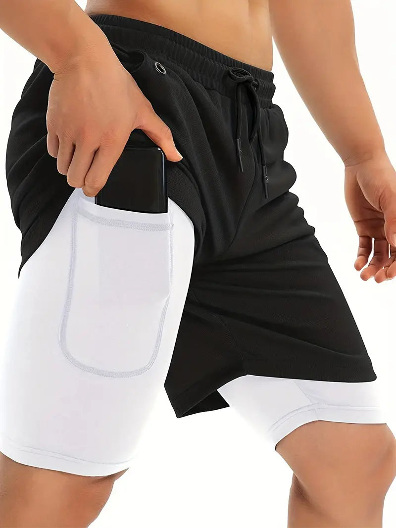 Shorts de academia masculinos Roupas de treino atléticas para homens Shorts de secagem rápida com bolsos com zíper