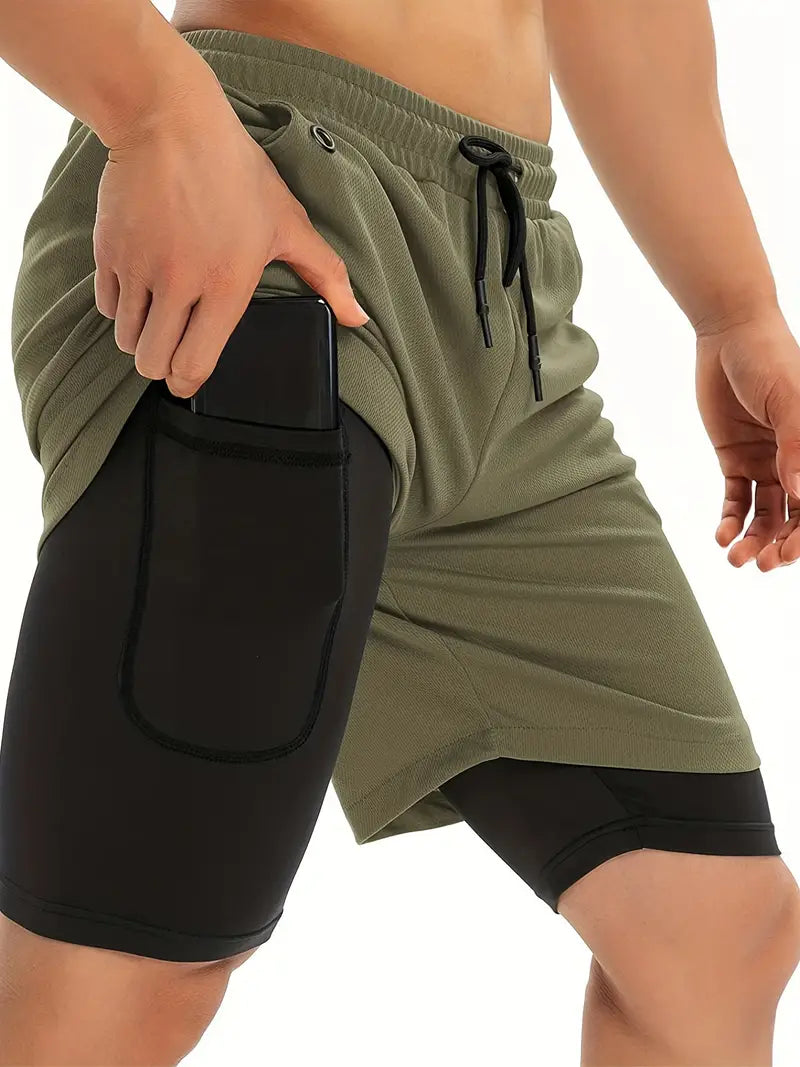 Shorts de academia masculinos Roupas de treino atléticas para homens Shorts de secagem rápida com bolsos com zíper