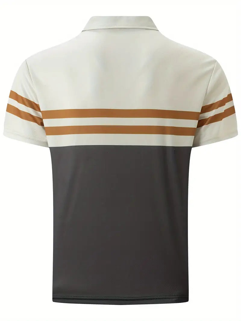 Camisa estampada de manga curta estilo vintage para homens para uso diario