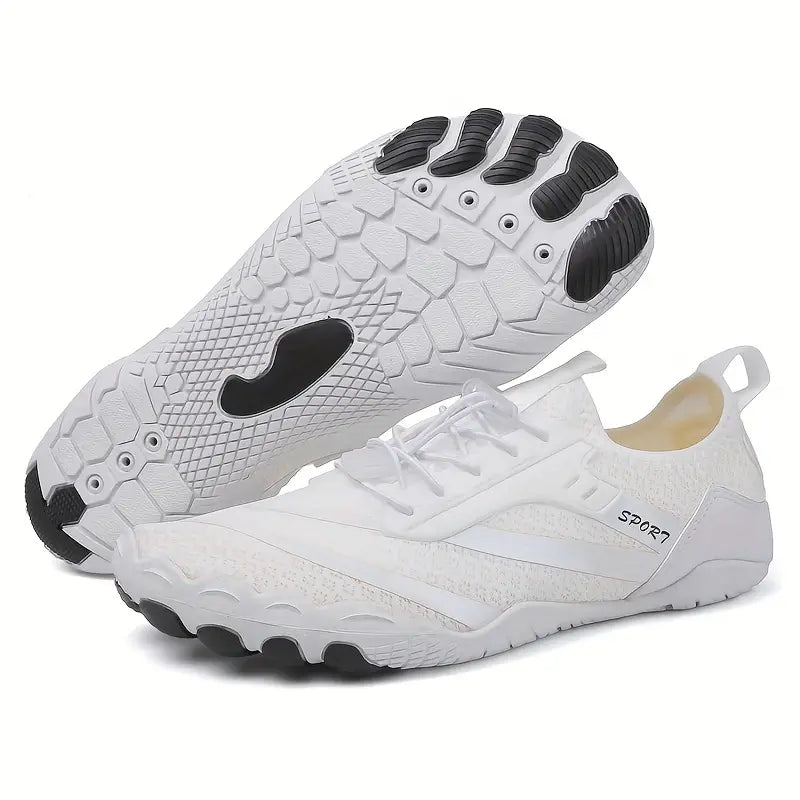 Sapatos masculinos aquáticos de secagem rápida para actividades na praia, respiráveis e antiderrapantes