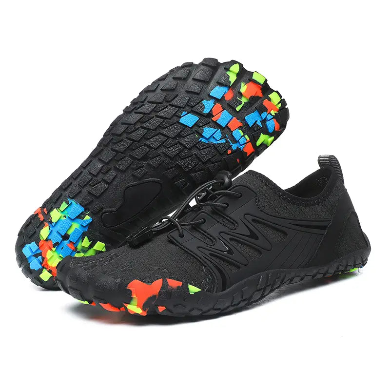 Sapatos masculinos aquáticos de secagem rápida para actividades na praia, respiráveis e antiderrapantes