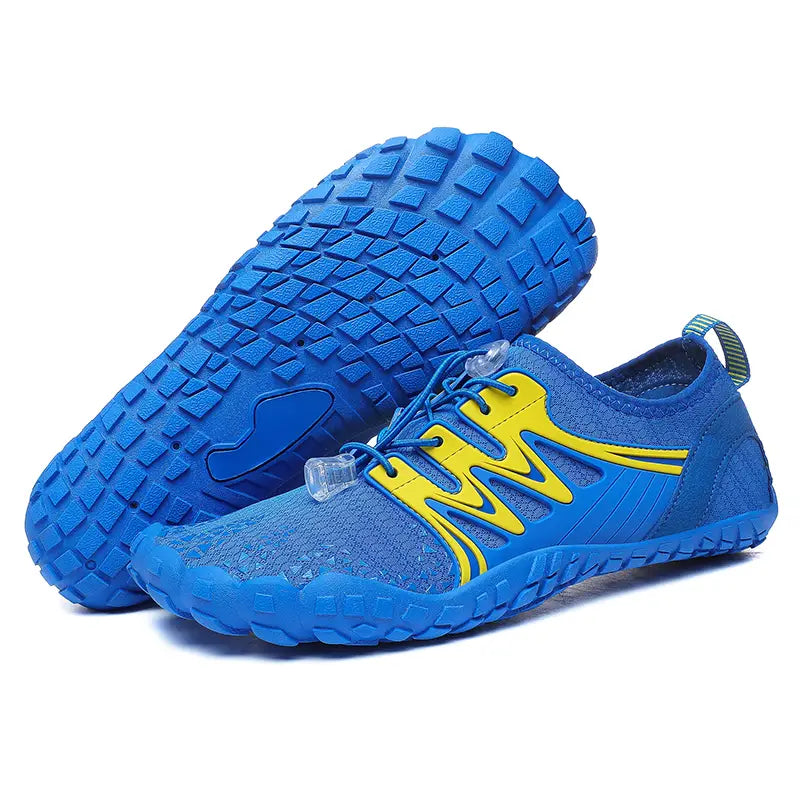 Sapatos masculinos aquáticos de secagem rápida para actividades na praia, respiráveis e antiderrapantes