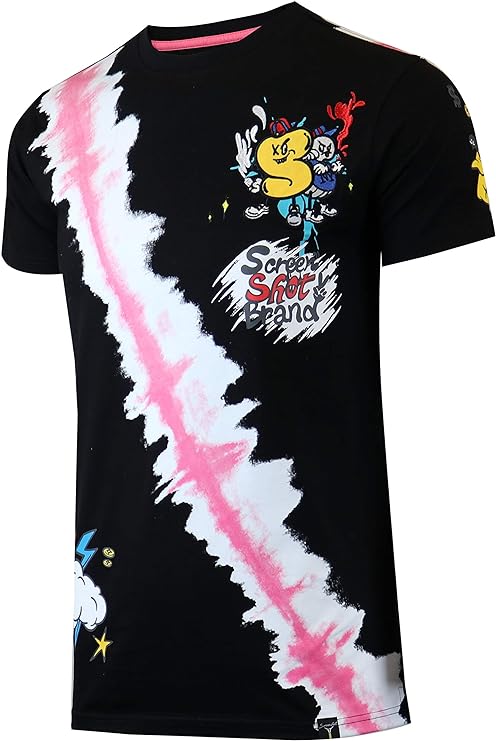 Camisetas masculinas hipster hip-hop urbano com desenhos de animação