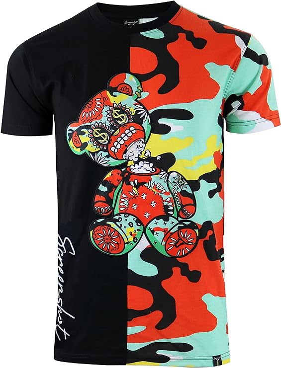 Camisetas masculinas hipster hip-hop urbano com desenhos de animação