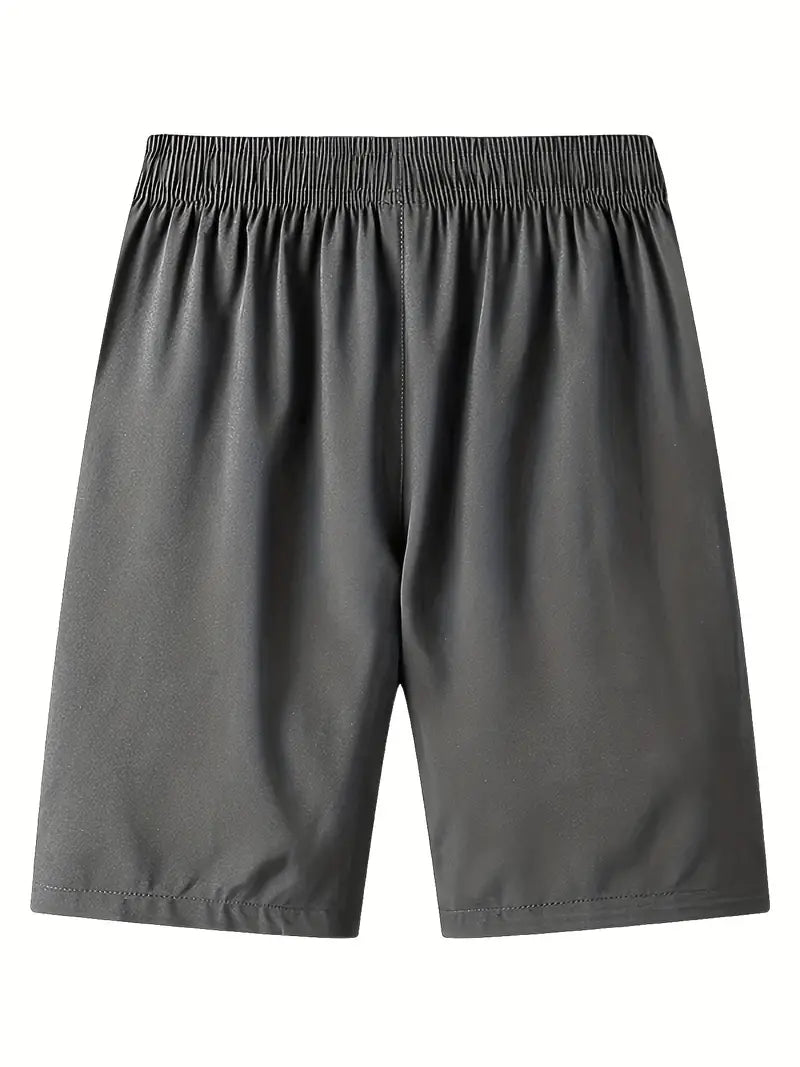 Shorts esportivos masculinos de secagem rápida com bolso com zíper