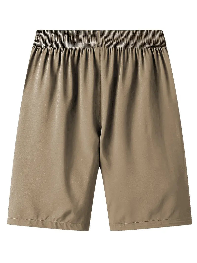 Shorts esportivos masculinos de secagem rápida com bolso com zíper