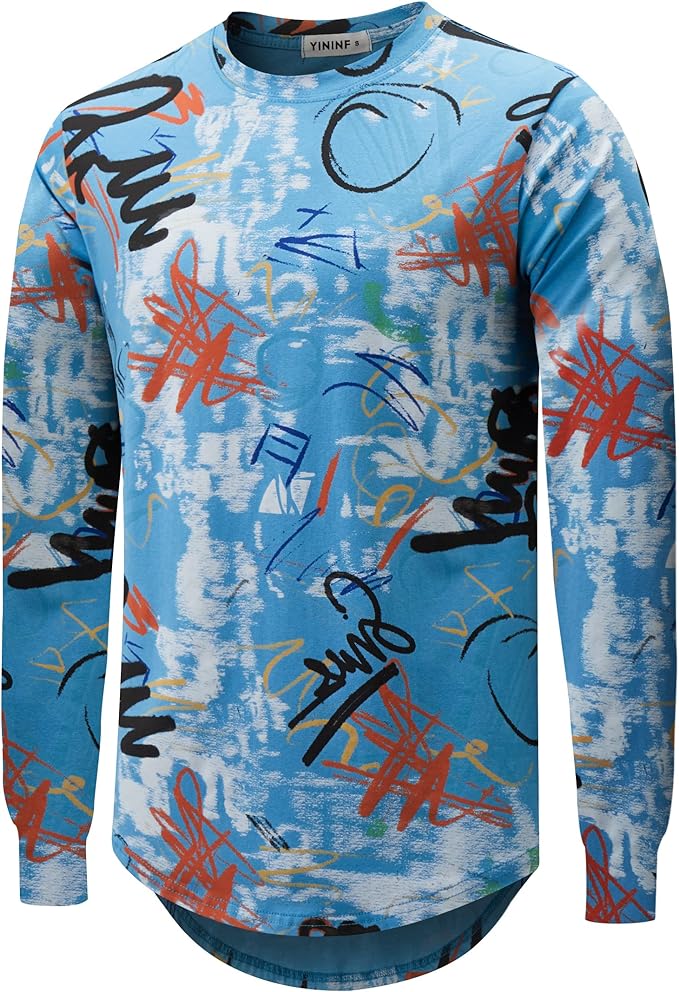 Camiseta masculina Hipster Hip Hop com estampa de manga curta
