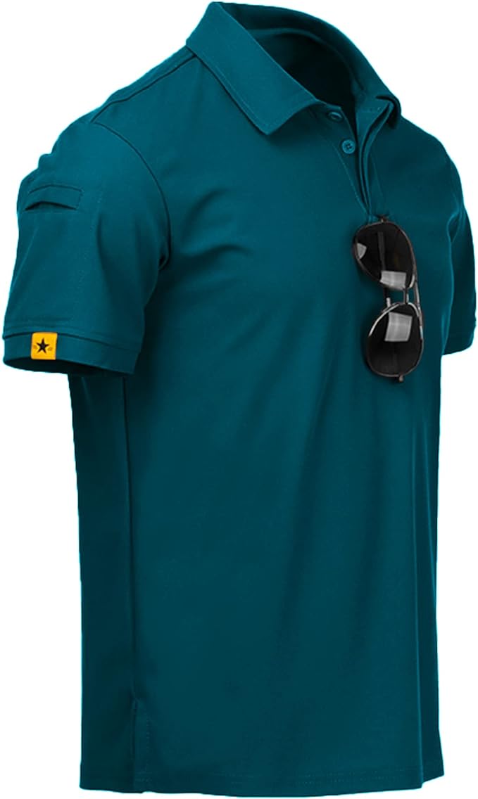 Camiseta polo masculina de manga curta esportiva para o dia á dia