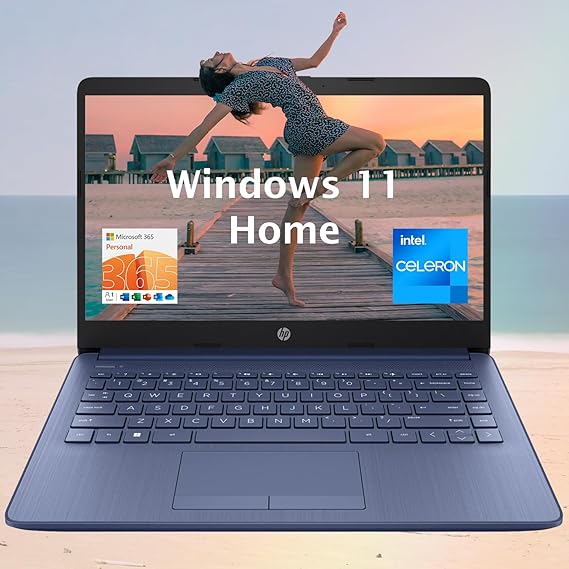 Laptop HP Intel Quad-Core N4120, Windows 11, com ecrã HD de 14"