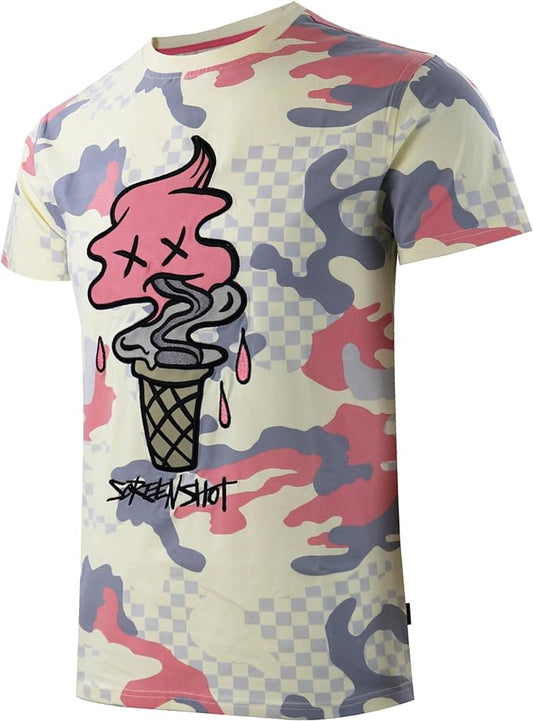 Camisetas masculinas hipster hip-hop urbano com desenhos de animação