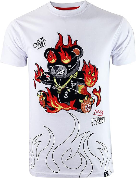 Camisetas masculinas hipster hip-hop urbano com desenhos de animação