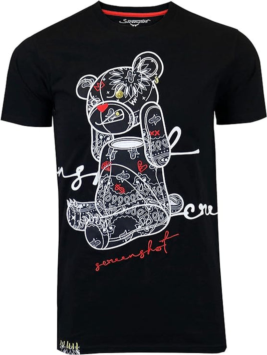 Camisetas masculinas hipster hip-hop urbano com desenhos de animação
