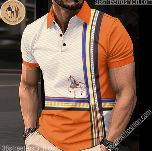 Camiseta de Golfe masculina HERMES