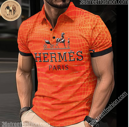 Camiseta de Golfe masculina HERMES