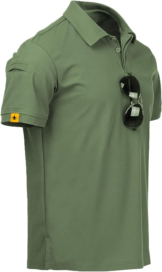 Camiseta polo masculina de manga curta esportiva para o dia á dia